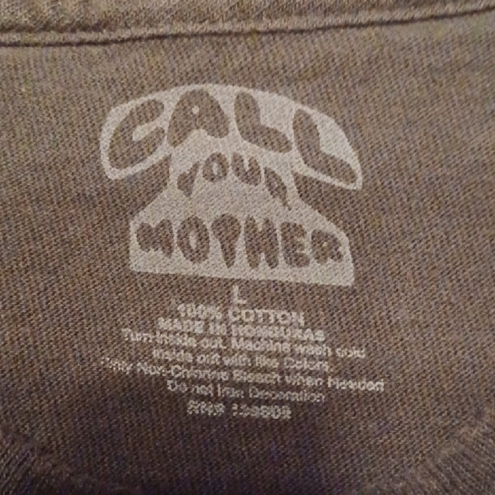 Graphic,Call Your Mother Brand, Black Long Sleeve Tee Shirt with Colorful Design - Picture 2 of 6